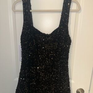Princess Polly Black Sequin Dress